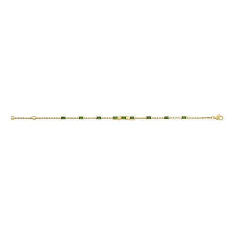 Gucci Link to Love Baguette Tourmaline Bracelet
