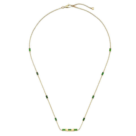 Gucci Link to Love Baguette Tourmaline Necklace
