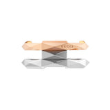 Gucci Link to Love geometric studded double ring
