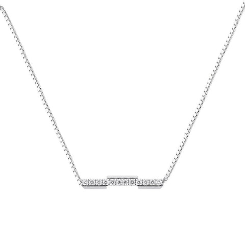 Gucci Link to Love Necklace with Diamonds