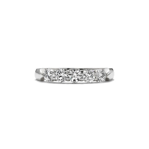 Hearts On Fire 18KW 5 Stone Wedding Band