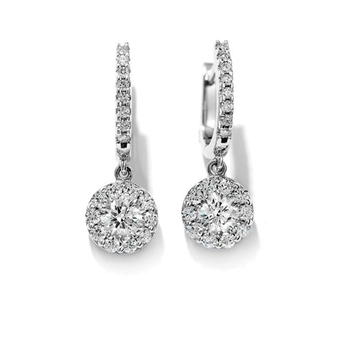 Hearts On Fire 18KW Fulfillment Diamond Drop Earrings