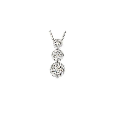 Hearts On Fire 18KW Fulfillment Triple necklace