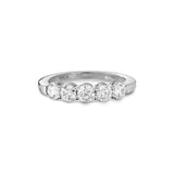 Hearts On Fire 18KW Love 5 Stone Multiplicity Wedding Band