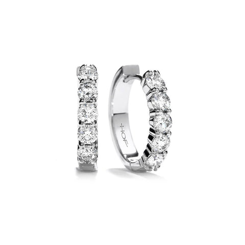 Hearts On Fire 18KW Mini Hoop Earrings