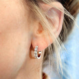 Hearts On Fire 18KW Mini Hoop Earrings