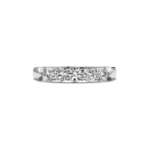 Hearts On Fire 18KW Signature 5-Stone Wedding Band