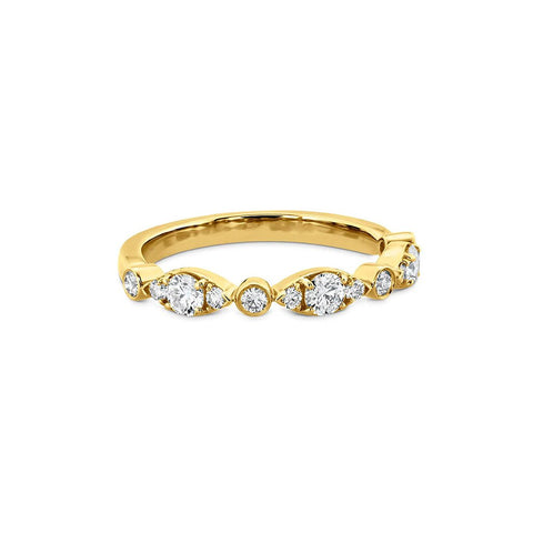 Hearts On Fire 18KY Bezel Regal Diamond Band