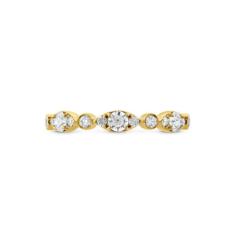 Hearts On Fire 18KY Bezel Regal Diamond Band