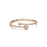 Hearts On Fire 18KY Dream Bypass Pavé Bangle
