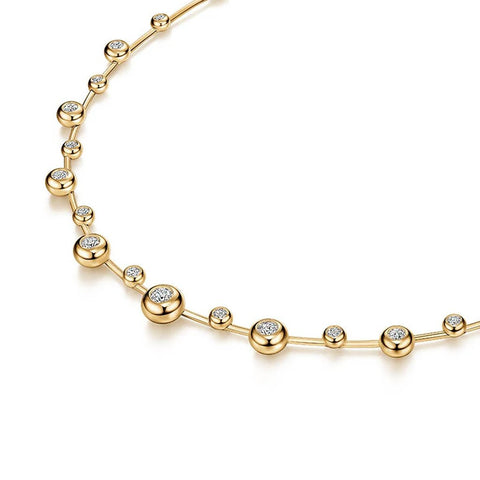 Hearts On Fire 18KY Dream Floating Diamond Necklace