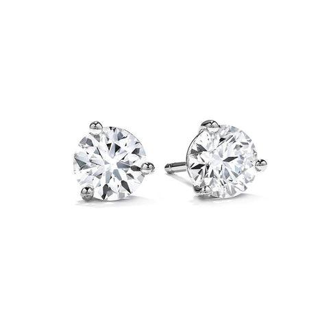 Hearts On Fire 3-Prong Diamond Stud Earrings
