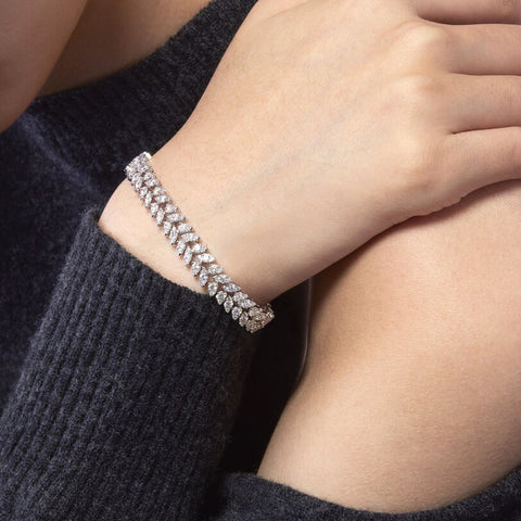 Hearts On Fire Aerial Dewdrop Double Line Bracelet