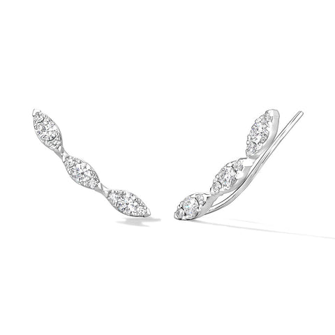 Hearts On Fire Aerial Marquise Earring Climbers