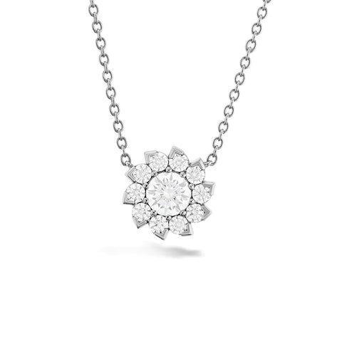 Hearts On Fire Aerial Sol Halo Necklace