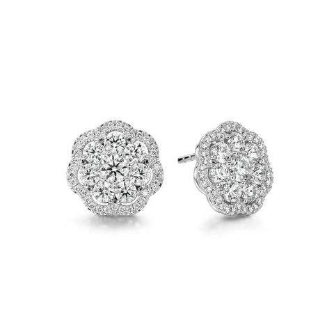 Hearts On Fire Aurora Cluster Earrings