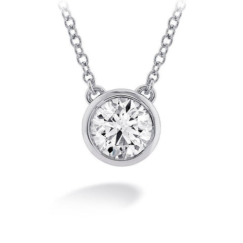 Hearts On Fire Classic Bezel Solitaire Diamond Necklace