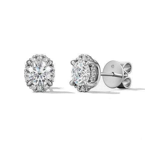 Hearts On Fire Ellipse Diamond Earrings