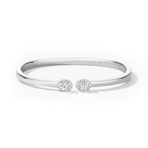 Hearts On Fire Ellipse Diamond Open Bangle