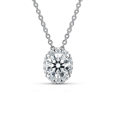 Hearts On Fire Ellipse Diamond Pendant