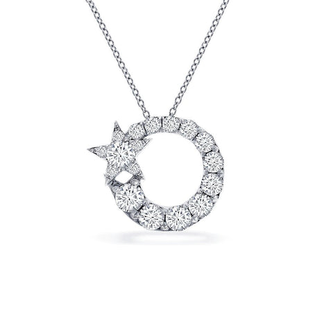 Hearts On Fire Illa Circle Cluster Pendant