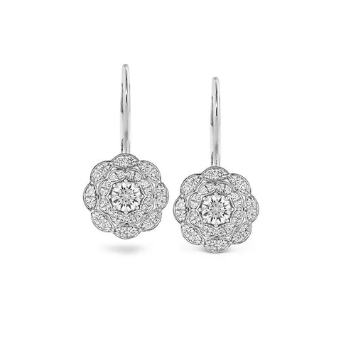 Hearts On Fire Lorelei Double Halo Diamond Drop Earrings