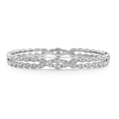 Hearts On Fire Lorelei Floral Diamond Double Twist Bangle