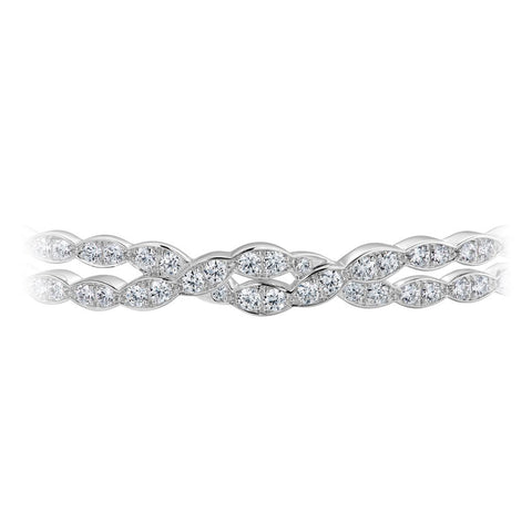Hearts On Fire Lorelei Floral Diamond Double Twist Bangle