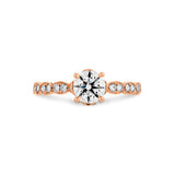 Hearts On Fire Lorelei Floral Solitaire Diamond Engagement Ring