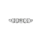 Hearts On Fire Platinum Multiplicity Love 5-Stone Wedding Band