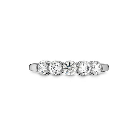 Hearts On Fire Platinum Multiplicity Love 5-Stone Wedding Band