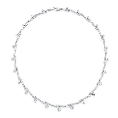 Hearts On Fire Vela Crossover Pavé Necklace
