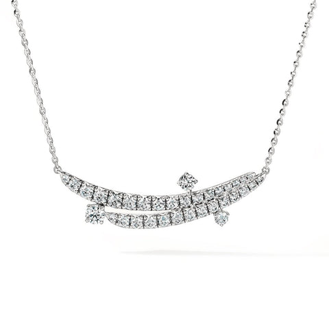 Hearts on Fire Vela French Cut Pavé Floating Diamond Pendant Necklace