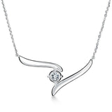 Hearts On Fire Vela Solitaire Crossover Pendant Necklace