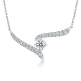 Hearts On Fire Vela Solitaire Crossover Pendant Necklace
