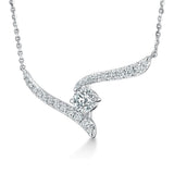 Hearts On Fire Vela Solitaire Crossover Pendant Necklace