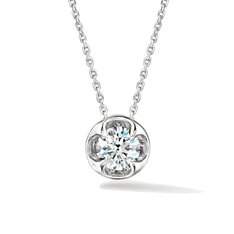 Hearts On Fire Whimsical Circle Single Diamond Pendant Necklace