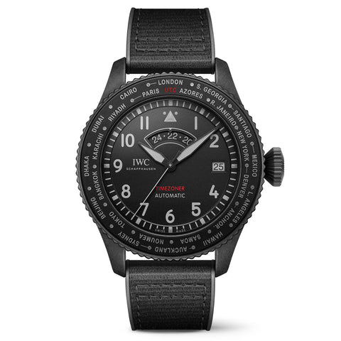 IWC Schaffhausen Pilot's Watch Timezoner TOP GUN Ceratanium®