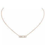Messika Baby Move Pavé Pink Gold Diamond Necklace