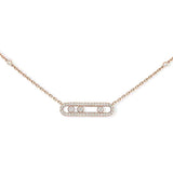 Messika Baby Move Pavé Pink Gold Diamond Necklace