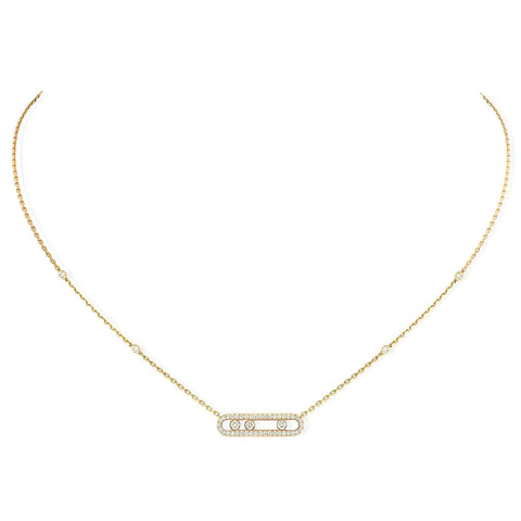 Messika Baby Move Pavé Yellow Gold Diamond Necklace