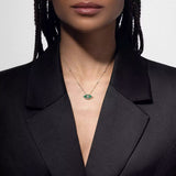 Messika Lucky Eye Malachite Yellow Gold Diamond Necklace