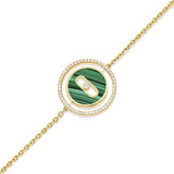 Messika Lucky Move SM Malachite Yellow Gold Diamond Bracelet