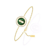 Messika Lucky Move SM Malachite Yellow Gold Diamond Bracelet