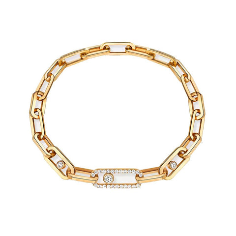 Messika Move Link Yellow Gold Diamond Bracelet