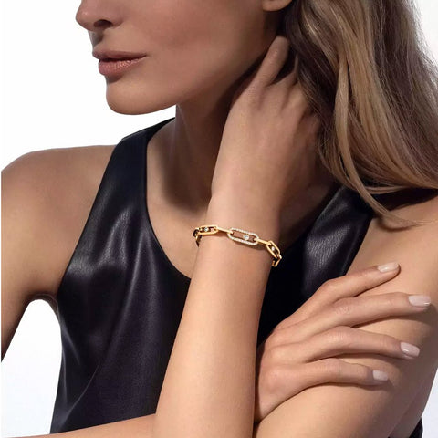 Messika Move Link Yellow Gold Diamond Bracelet