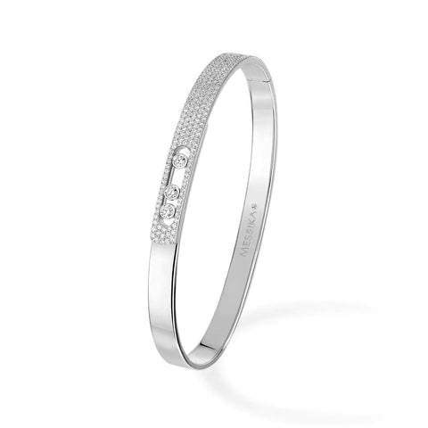 Messika Move Noa Bangle SM Pavé White Gold Diamond Bracelet