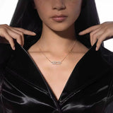 Messika Move Pavé Pink Gold Diamond Necklace