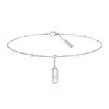 Messika Move Uno Ankle Bracelet Pavé White Gold Diamond Bracelet