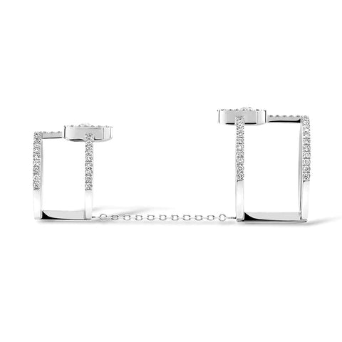 Messika Move Uno Double White Gold Diamond Ring